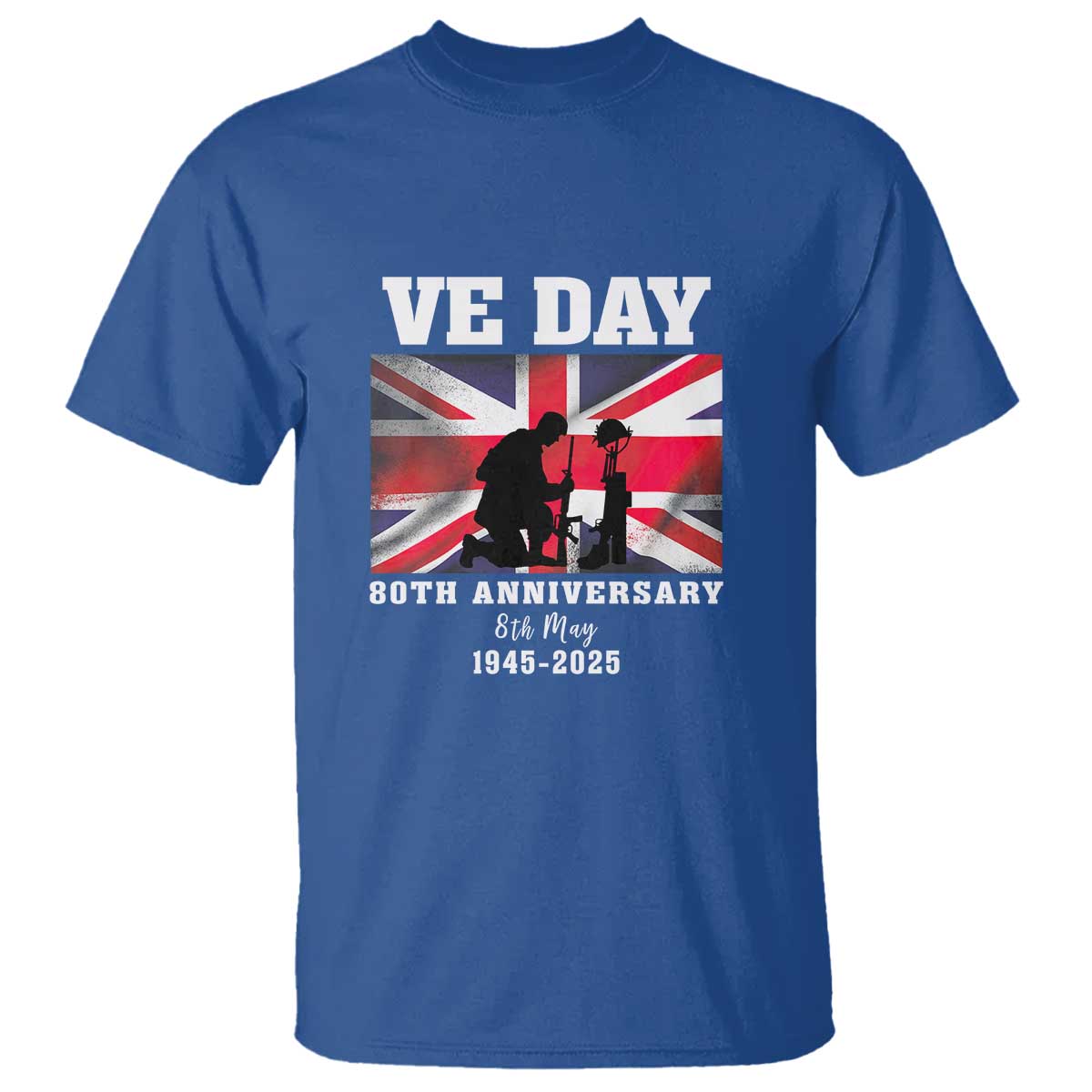 VE Day 80th Anniversary T Shirt Victory in Europe Union Flag WWII Remembrance