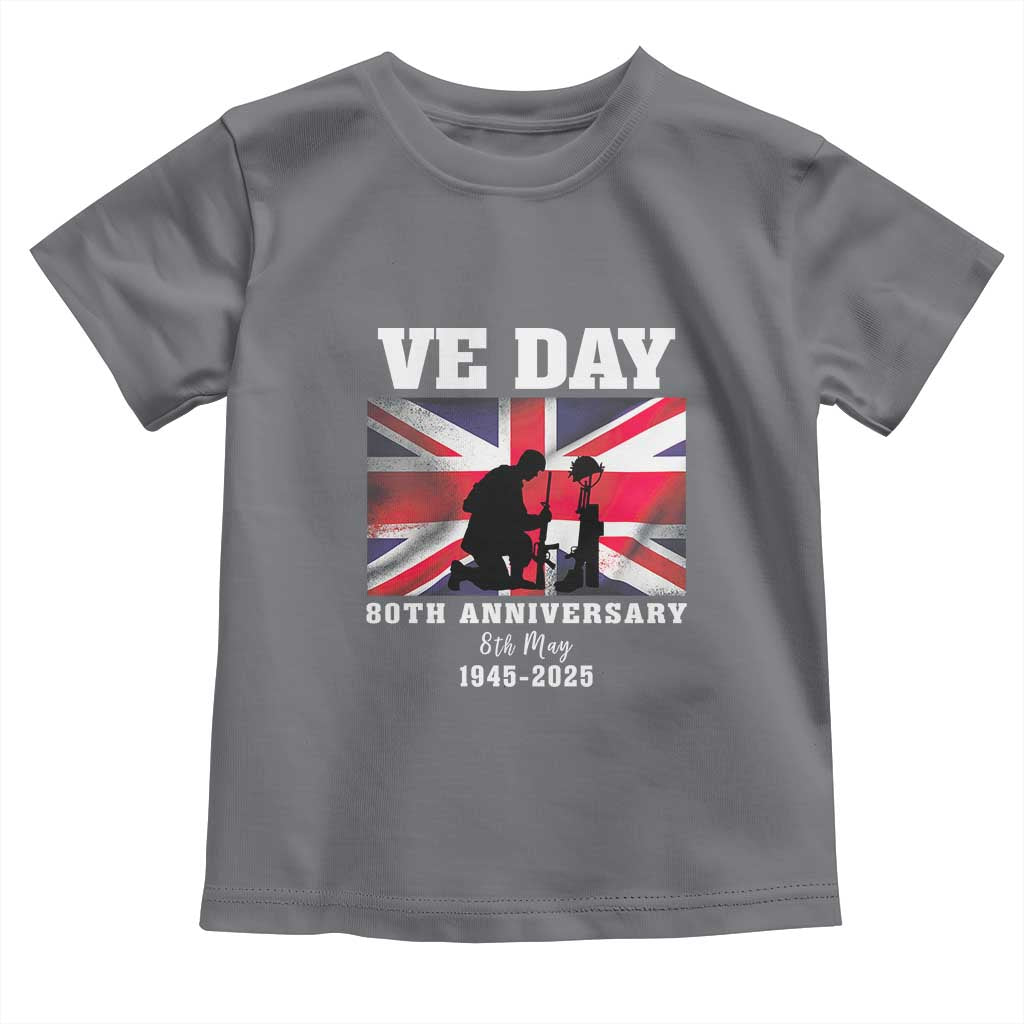 VE Day 80th Anniversary Toddler T Shirt Victory in Europe Union Flag WWII Remembrance