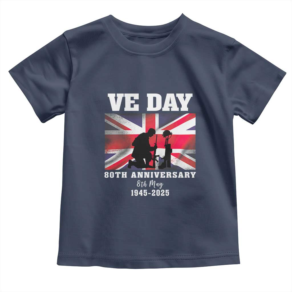 VE Day 80th Anniversary Toddler T Shirt Victory in Europe Union Flag WWII Remembrance