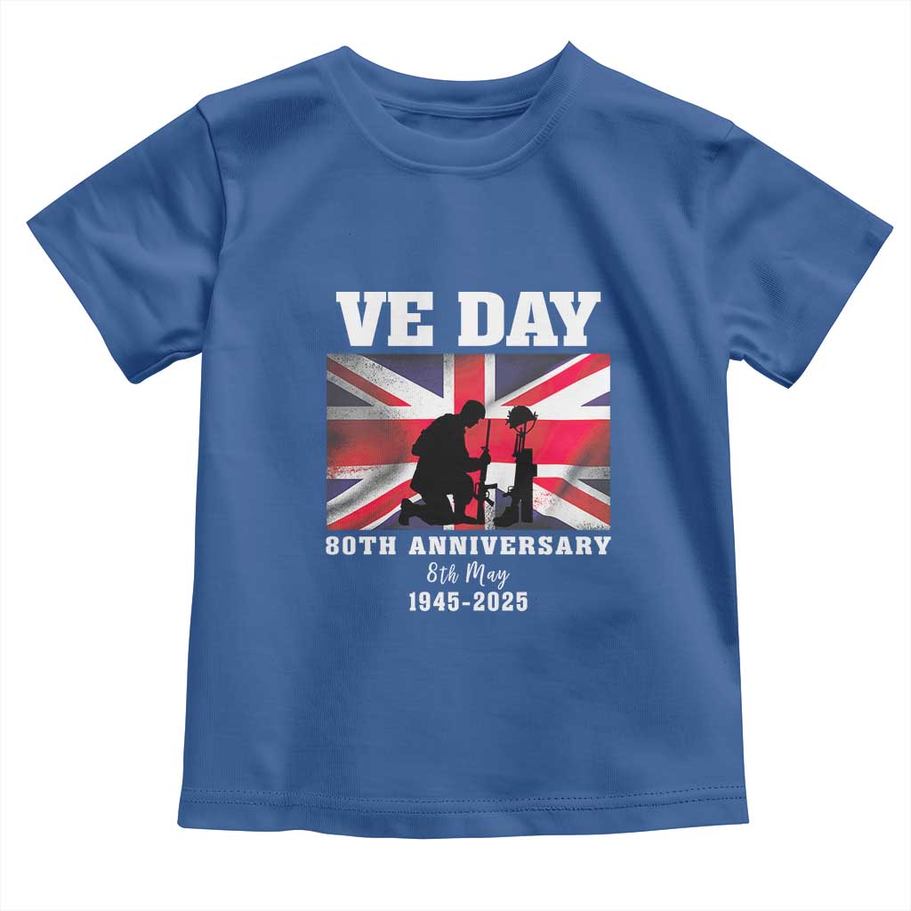 VE Day 80th Anniversary Toddler T Shirt Victory in Europe Union Flag WWII Remembrance