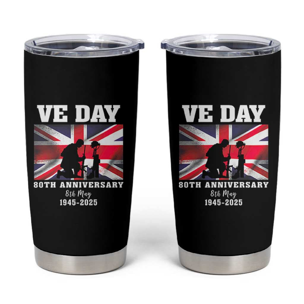 VE Day 80th Anniversary Tumbler Cup Victory in Europe Union Flag WWII Remembrance