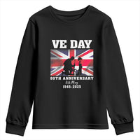 VE Day 80th Anniversary Youth Sweatshirt Victory in Europe Union Flag WWII Remembrance