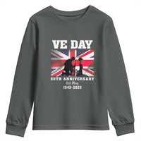 VE Day 80th Anniversary Youth Sweatshirt Victory in Europe Union Flag WWII Remembrance