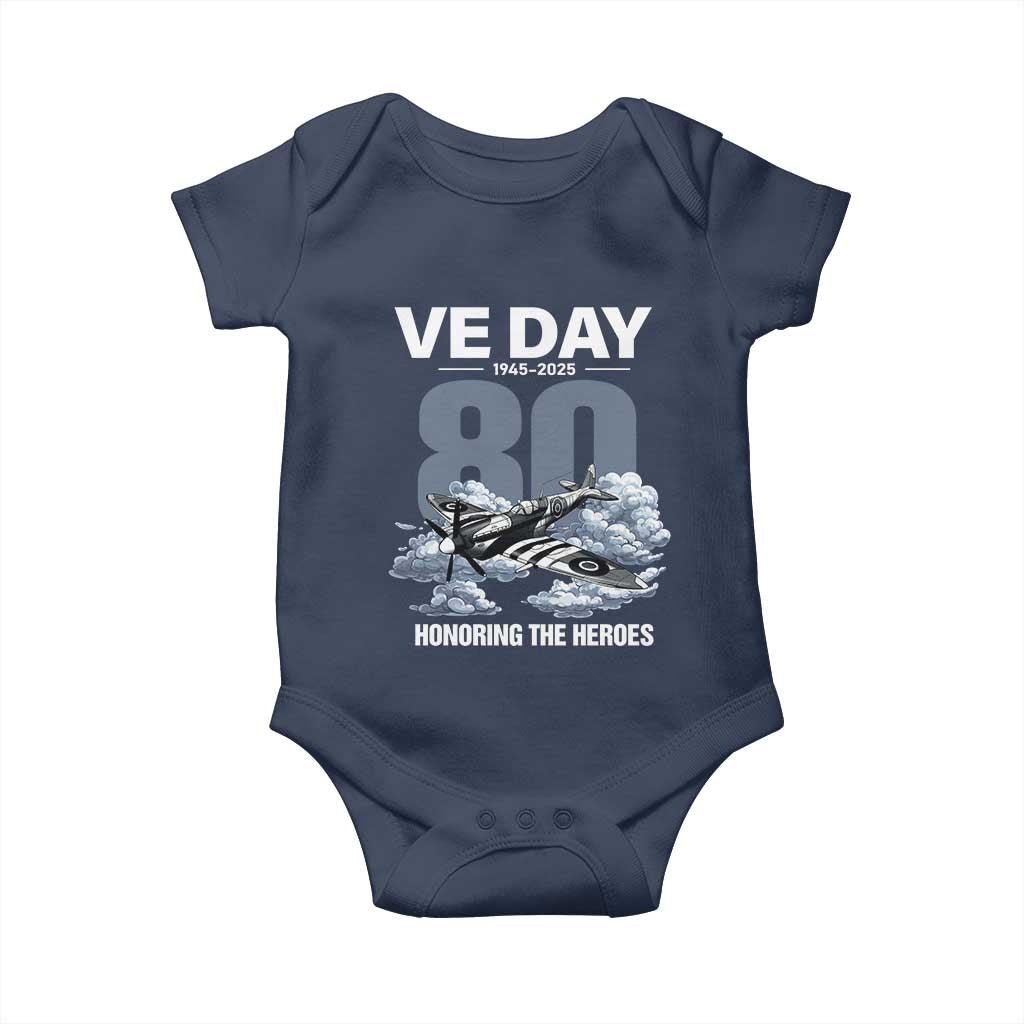 VE Day 80th Anniversary Baby Onesie 2025 Celebration WWII Remembrance Retro