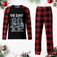 VE Day 80th Anniversary Plaid Pajama Set 2025 Celebration WWII Remembrance Retro - Wonder Print Shop