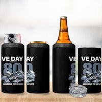VE Day 80th Anniversary 4 in 1 Can Cooler Tumbler 2025 Celebration WWII Remembrance Retro