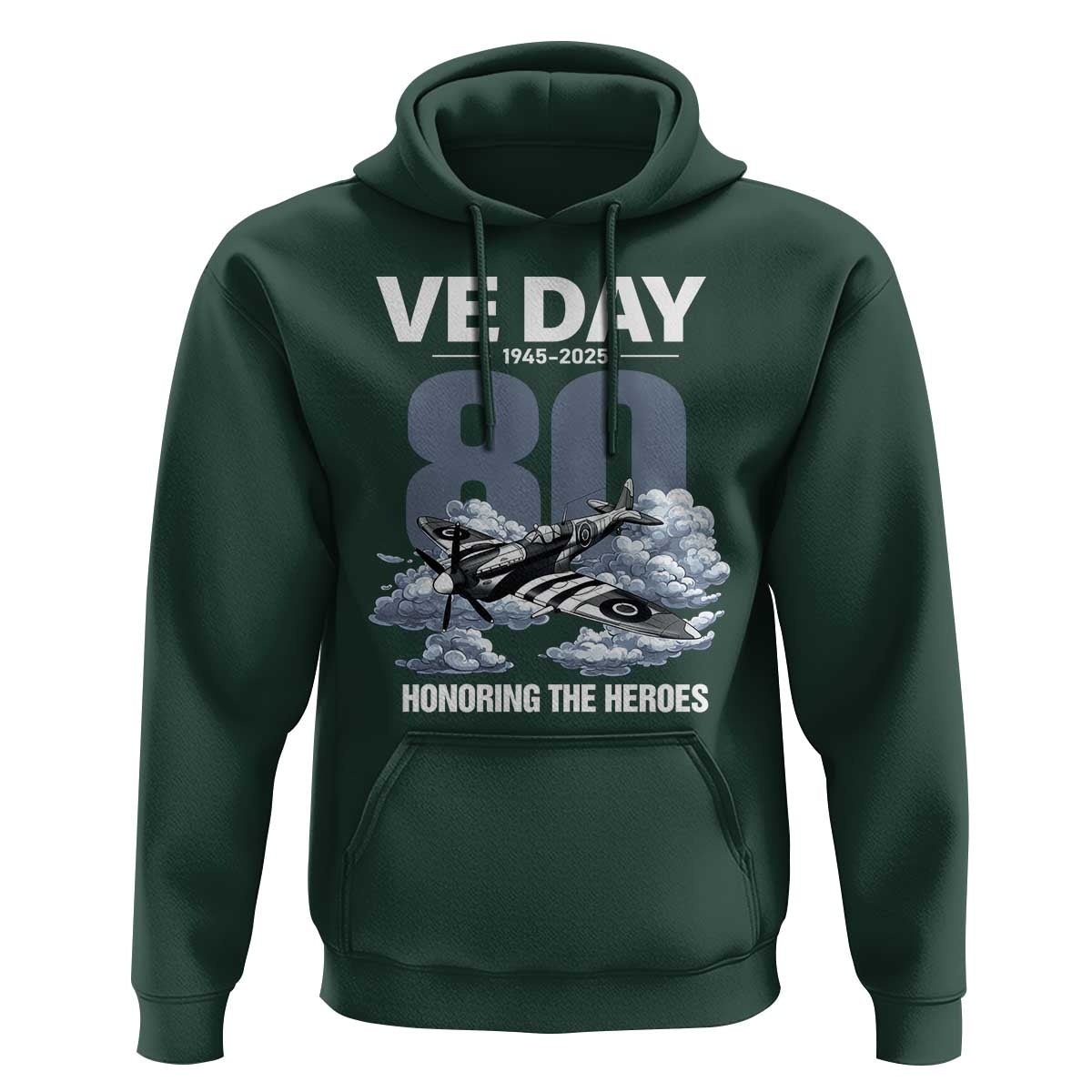 VE Day 80th Anniversary Hoodie 2025 Celebration WWII Remembrance Retro