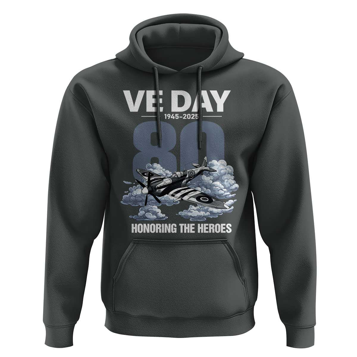 VE Day 80th Anniversary Hoodie 2025 Celebration WWII Remembrance Retro