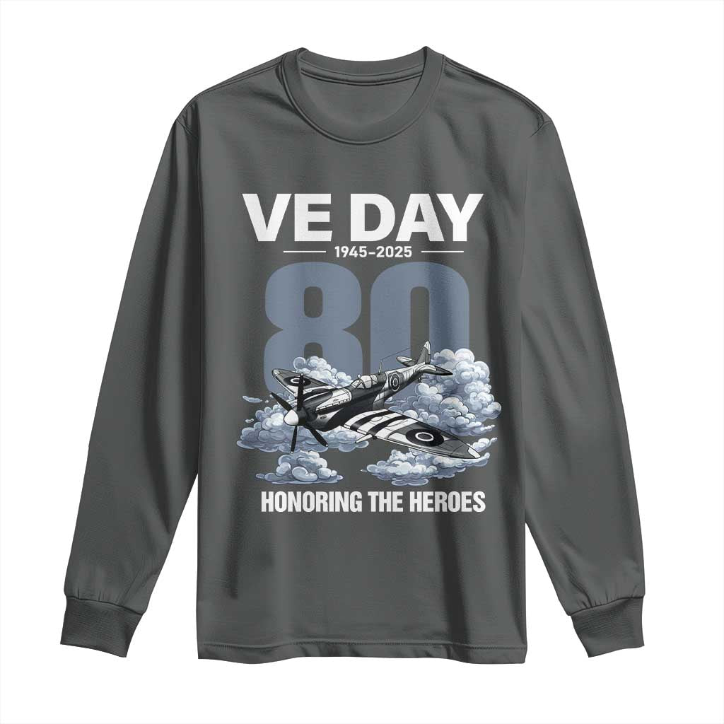 VE Day 80th Anniversary Long Sleeve Shirt 2025 Celebration WWII Remembrance Retro