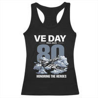 VE Day 80th Anniversary Racerback Tank Top 2025 Celebration WWII Remembrance Retro