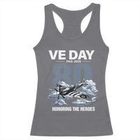 VE Day 80th Anniversary Racerback Tank Top 2025 Celebration WWII Remembrance Retro
