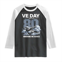 VE Day 80th Anniversary Raglan Shirt 2025 Celebration WWII Remembrance Retro