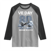 VE Day 80th Anniversary Raglan Shirt 2025 Celebration WWII Remembrance Retro