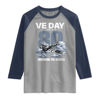 VE Day 80th Anniversary Raglan Shirt 2025 Celebration WWII Remembrance Retro