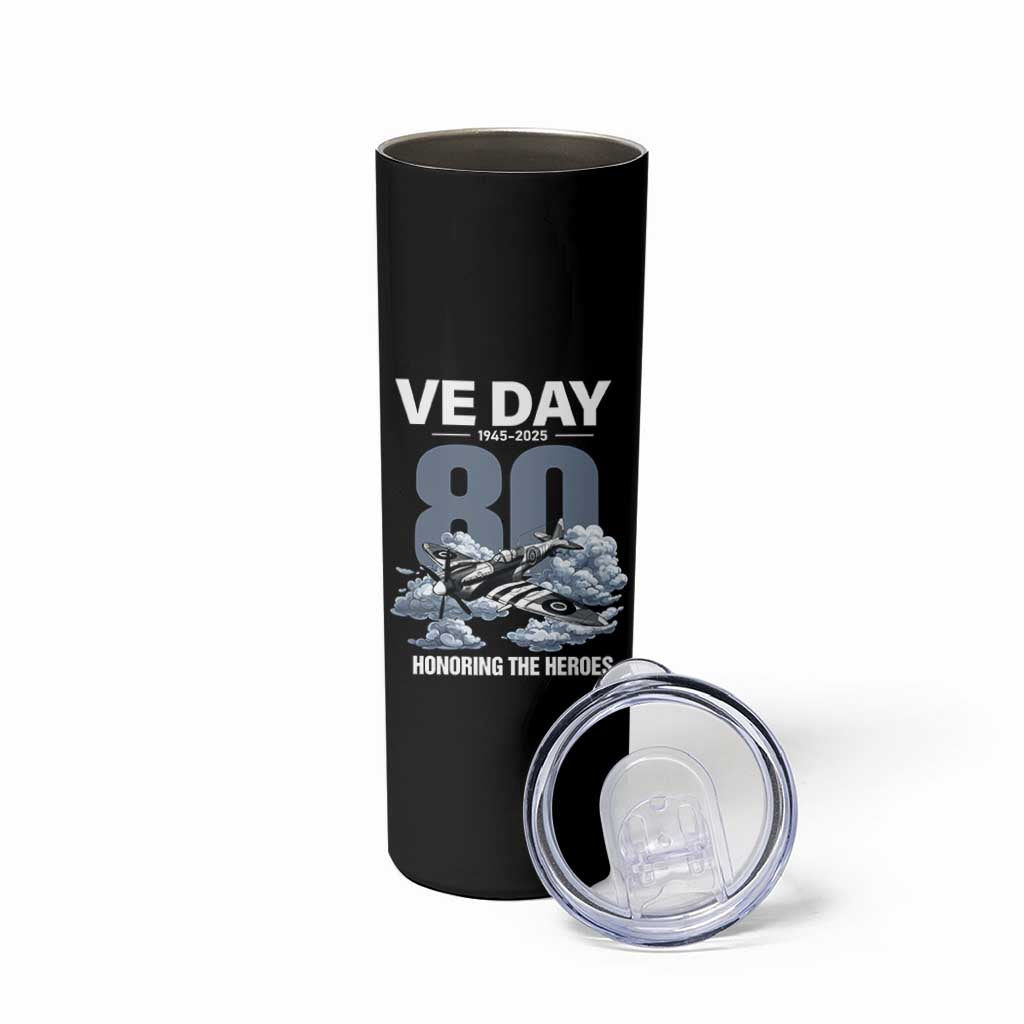 VE Day 80th Anniversary Skinny Tumbler 2025 Celebration WWII Remembrance Retro