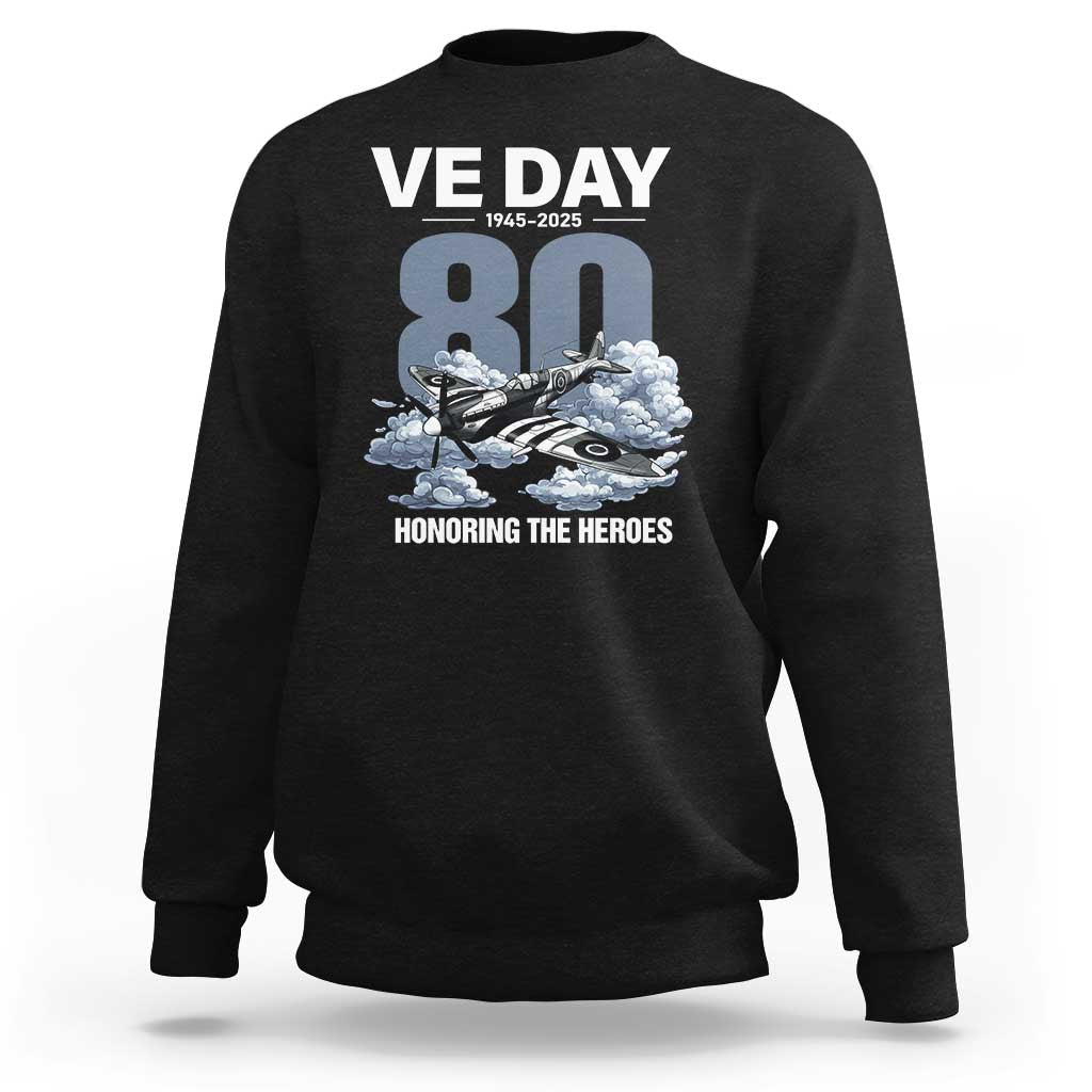 VE Day 80th Anniversary Sweatshirt 2025 Celebration WWII Remembrance Retro