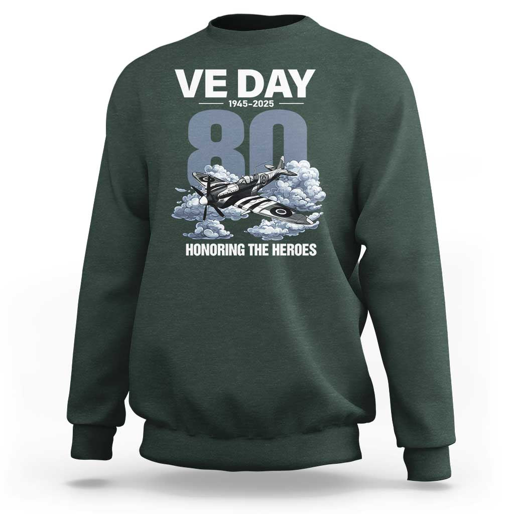 VE Day 80th Anniversary Sweatshirt 2025 Celebration WWII Remembrance Retro
