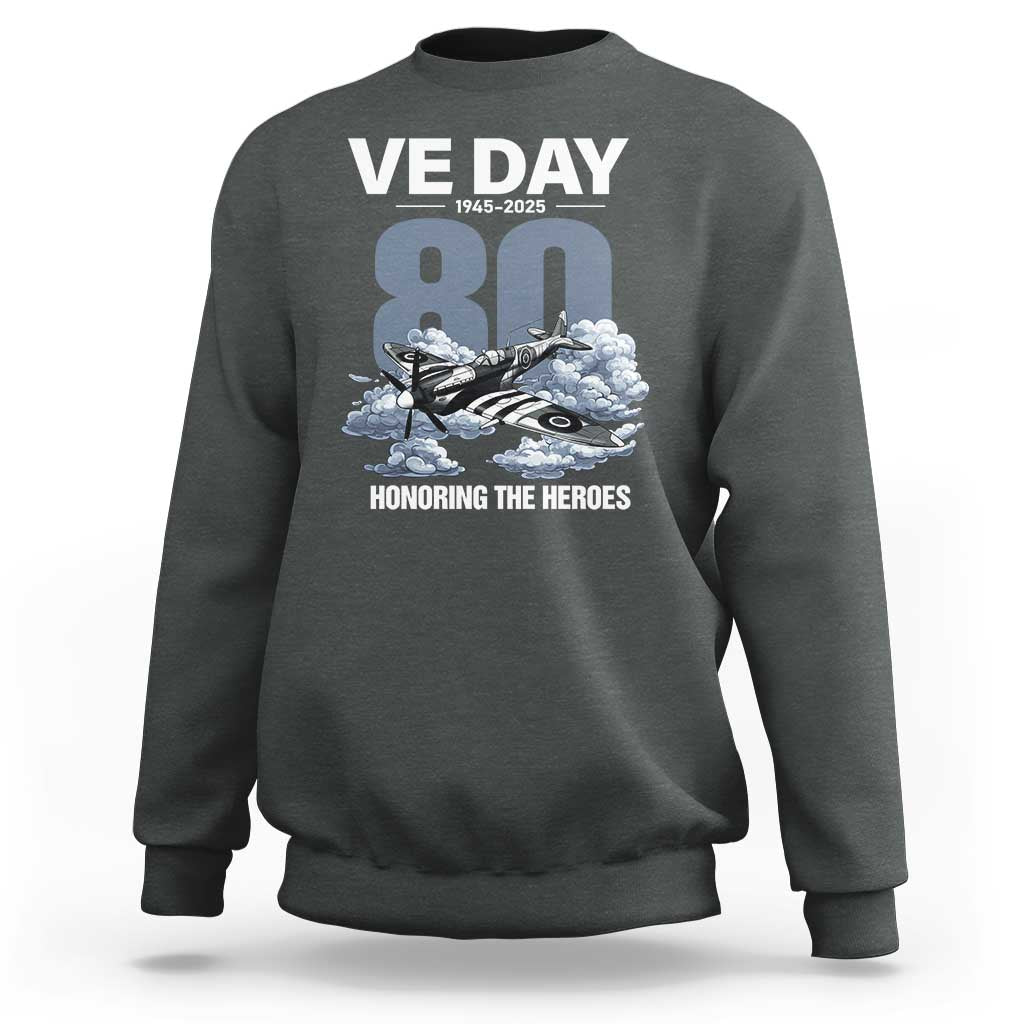 VE Day 80th Anniversary Sweatshirt 2025 Celebration WWII Remembrance Retro