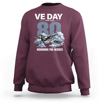 VE Day 80th Anniversary Sweatshirt 2025 Celebration WWII Remembrance Retro