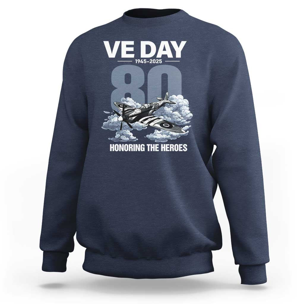 VE Day 80th Anniversary Sweatshirt 2025 Celebration WWII Remembrance Retro