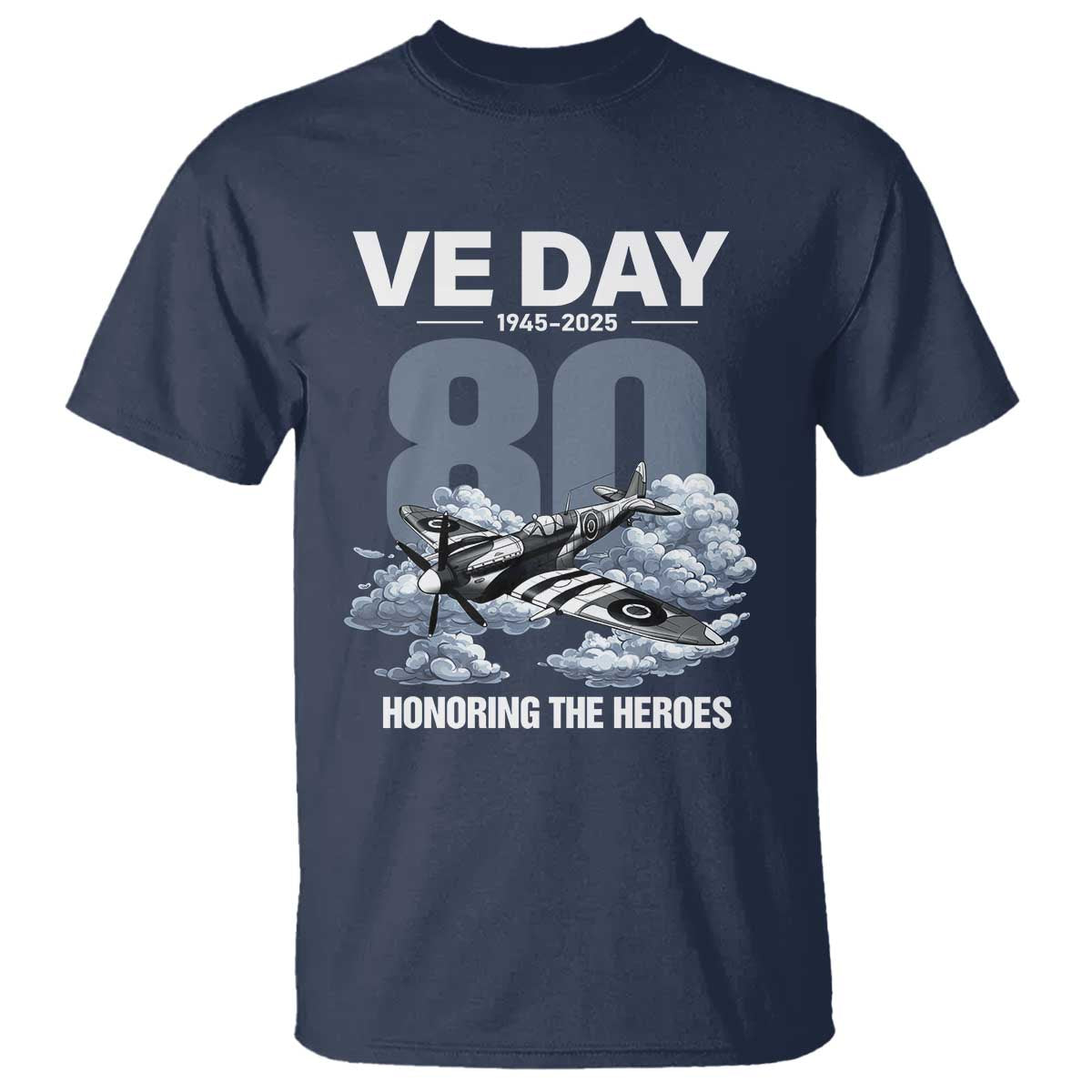VE Day 80th Anniversary T Shirt 2025 Celebration WWII Remembrance Retro