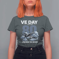 VE Day 80th Anniversary T Shirt For Women 2025 Celebration WWII Remembrance Retro