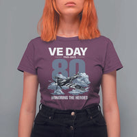 VE Day 80th Anniversary T Shirt For Women 2025 Celebration WWII Remembrance Retro