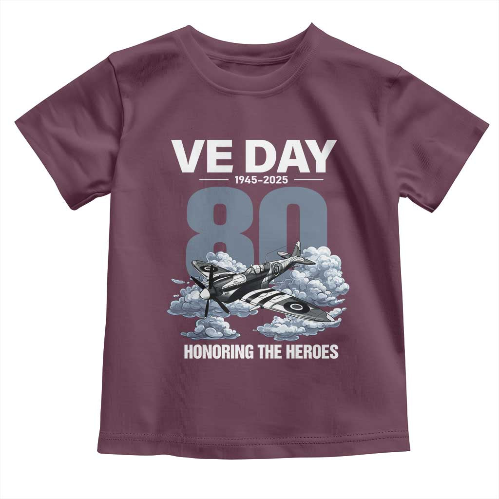 VE Day 80th Anniversary Toddler T Shirt 2025 Celebration WWII Remembrance Retro