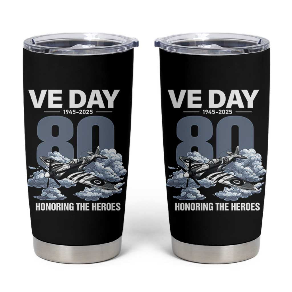 VE Day 80th Anniversary Tumbler Cup 2025 Celebration WWII Remembrance Retro