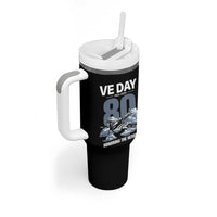 VE Day 80th Anniversary Tumbler With Handle 2025 Celebration WWII Remembrance Retro