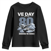 VE Day 80th Anniversary Youth Sweatshirt 2025 Celebration WWII Remembrance Retro