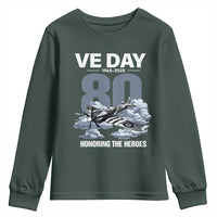 VE Day 80th Anniversary Youth Sweatshirt 2025 Celebration WWII Remembrance Retro