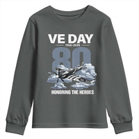 VE Day 80th Anniversary Youth Sweatshirt 2025 Celebration WWII Remembrance Retro
