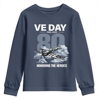 VE Day 80th Anniversary Youth Sweatshirt 2025 Celebration WWII Remembrance Retro