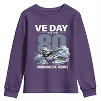 VE Day 80th Anniversary Youth Sweatshirt 2025 Celebration WWII Remembrance Retro