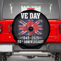VE Day 80th Anniversary Spare Tire Cover 2025 Celebration Union Flag Poppies WWII Remembrance