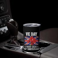VE Day 80th Anniversary Tumbler Cup 2025 Celebration Union Flag Poppies WWII Remembrance