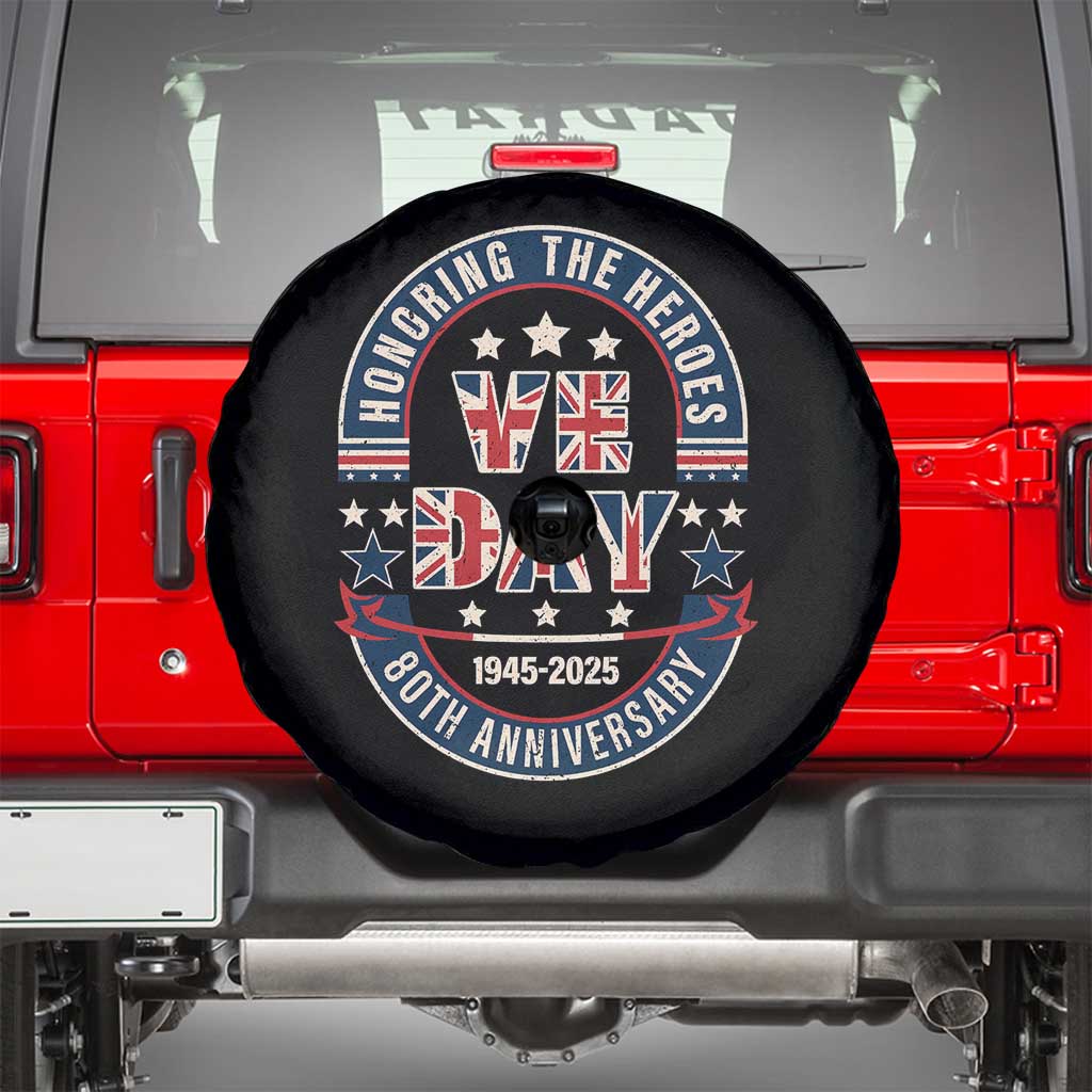 VE Day 80th Anniversary Spare Tire Cover 2025 Patriotic WWII Remembrance Vintage