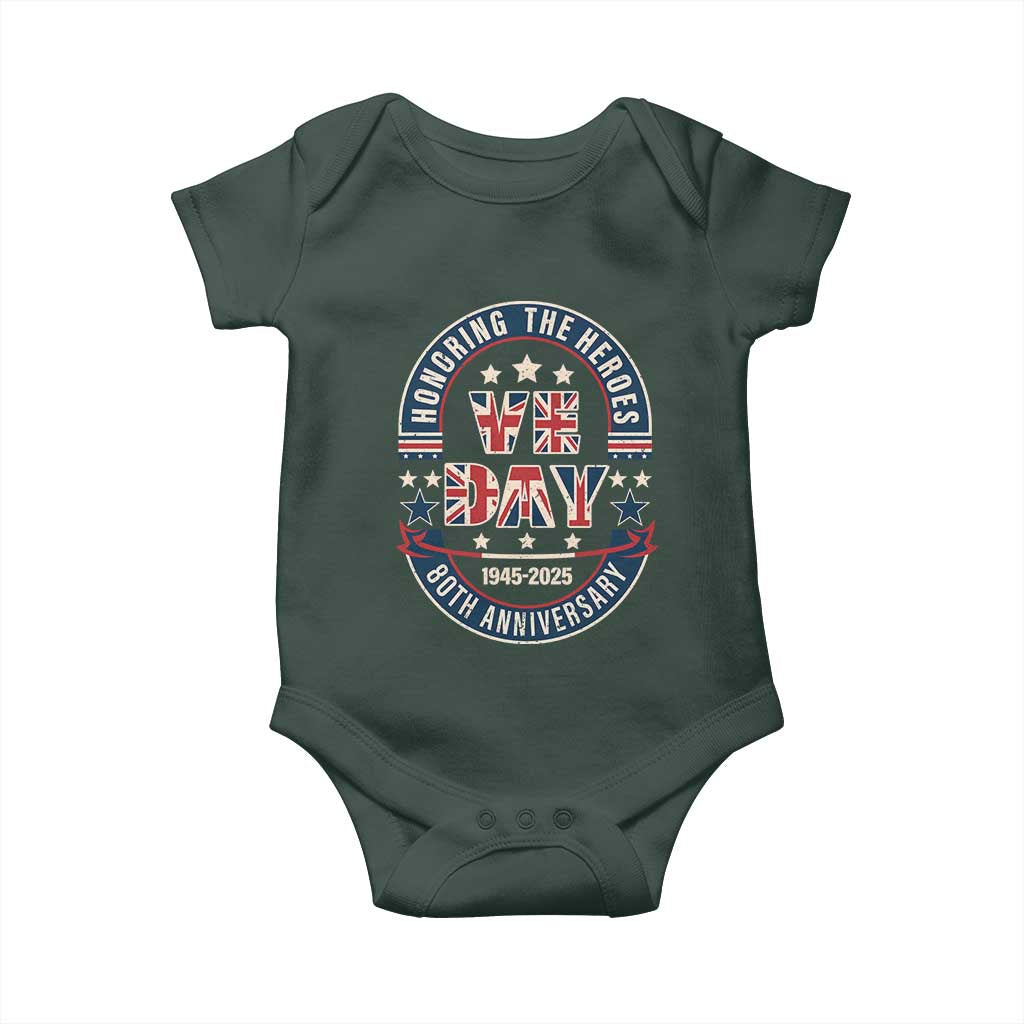 VE Day 80th Anniversary Baby Onesie 2025 Patriotic WWII Remembrance Vintage