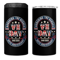 VE Day 80th Anniversary 4 in 1 Can Cooler Tumbler 2025 Patriotic WWII Remembrance Vintage
