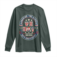 VE Day 80th Anniversary Long Sleeve Shirt 2025 Patriotic WWII Remembrance Vintage