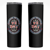 VE Day 80th Anniversary Skinny Tumbler 2025 Patriotic WWII Remembrance Vintage