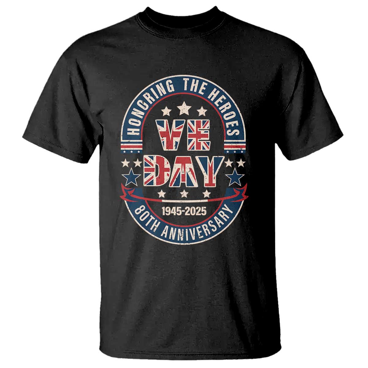 VE Day 80th Anniversary T Shirt 2025 Patriotic WWII Remembrance Vintage