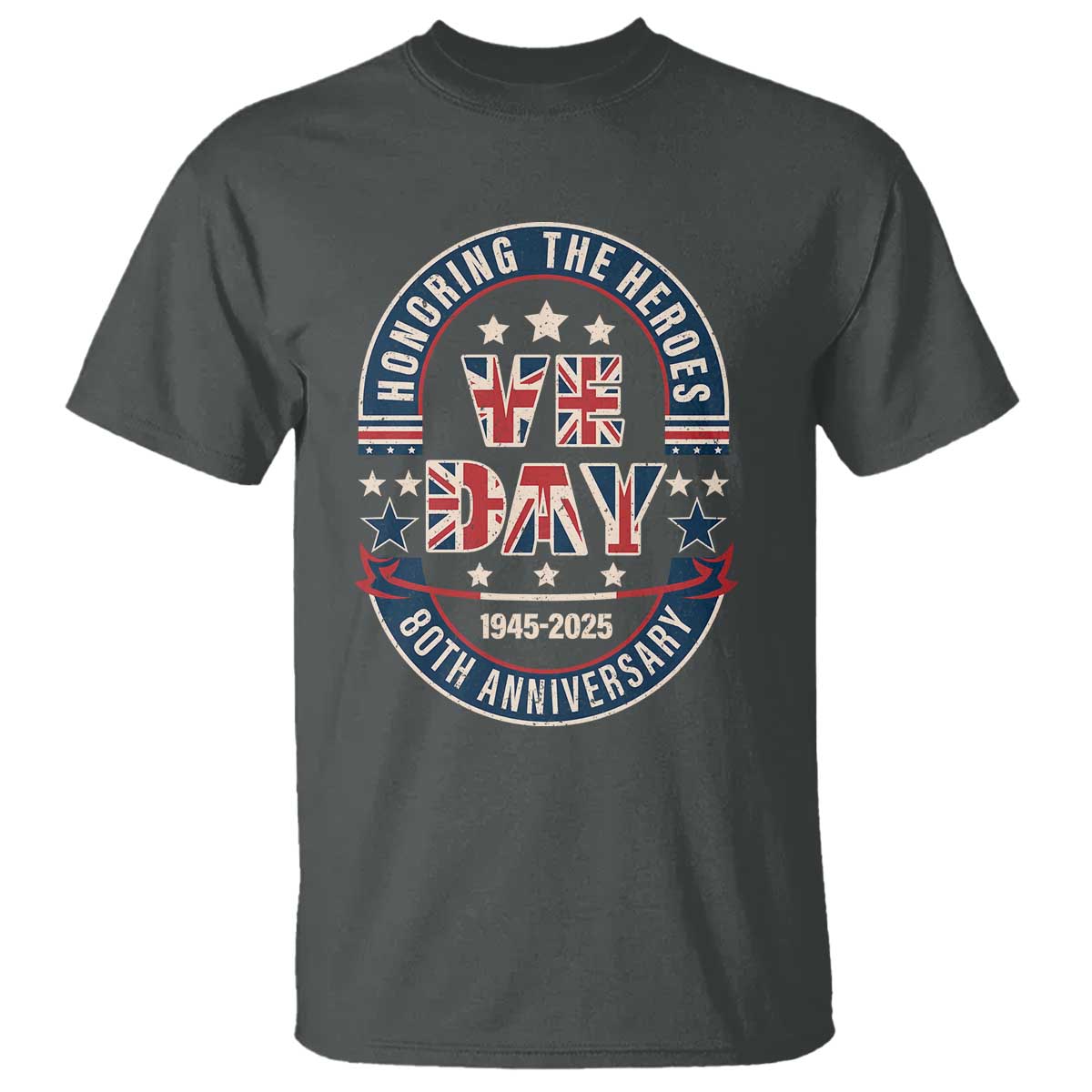 VE Day 80th Anniversary T Shirt 2025 Patriotic WWII Remembrance Vintage