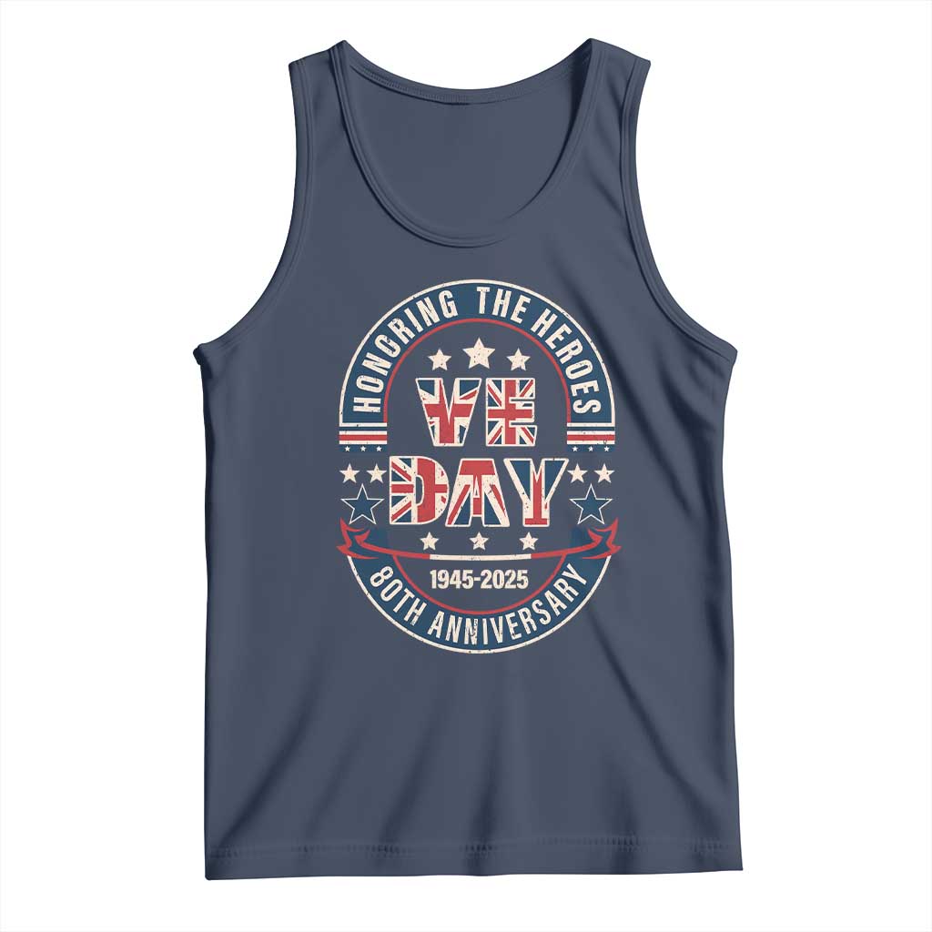 VE Day 80th Anniversary Tank Top 2025 Patriotic WWII Remembrance Vintage