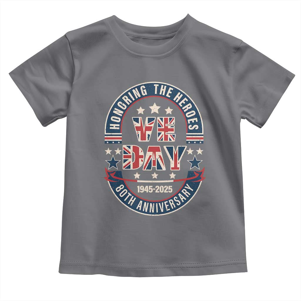 VE Day 80th Anniversary Toddler T Shirt 2025 Patriotic WWII Remembrance Vintage