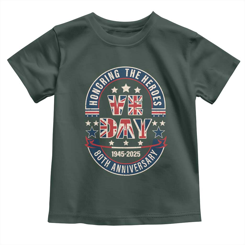 VE Day 80th Anniversary Toddler T Shirt 2025 Patriotic WWII Remembrance Vintage