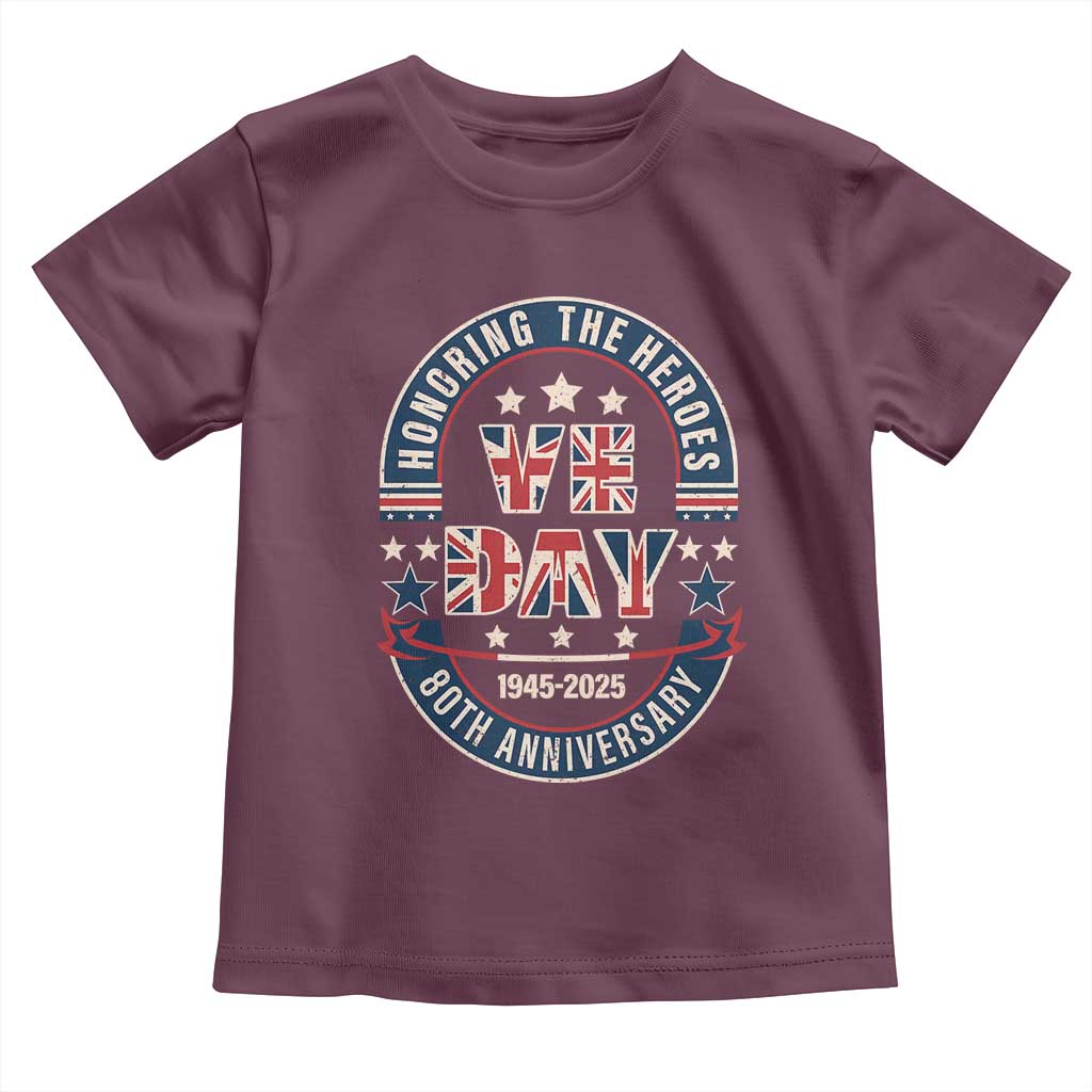 VE Day 80th Anniversary Toddler T Shirt 2025 Patriotic WWII Remembrance Vintage