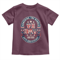 VE Day 80th Anniversary Toddler T Shirt 2025 Patriotic WWII Remembrance Vintage