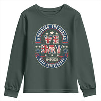 VE Day 80th Anniversary Youth Sweatshirt 2025 Patriotic WWII Remembrance Vintage